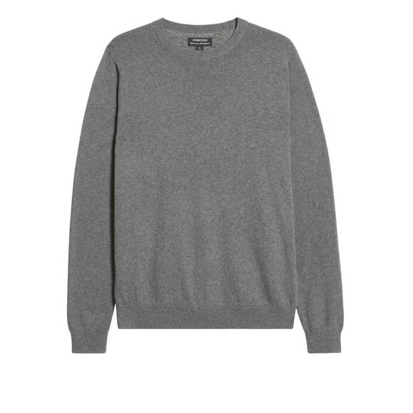 NWT NORDSTROM Men's Size 2XL Cotton & Cashmere Blend Crewneck Sweater Grey - Picture 1 of 12